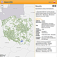 Screen of Application CBDG GeoLOG