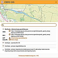 Ekran Aplikacji CBDG GIS usługi mapowe